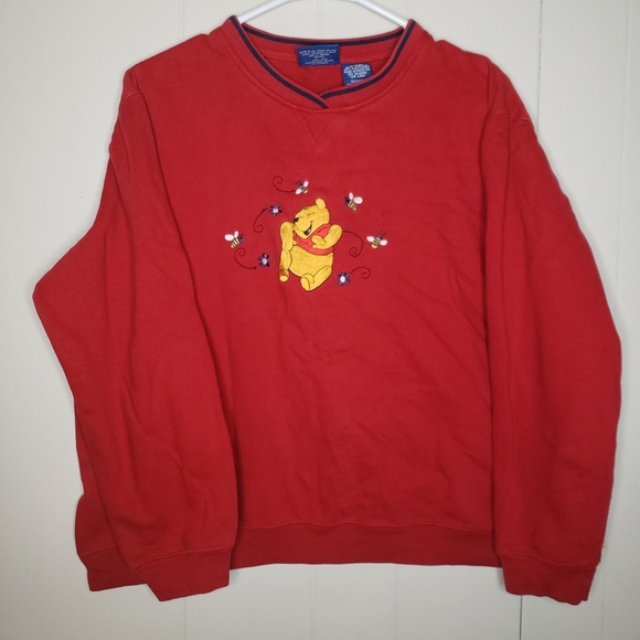 Disney Tops - Vintage Winnie the Pooh V Neck Sweatshirt Womens L
